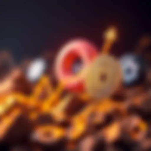 A graphic showing the DONUT cryptocurrency logo with an upward trend line indicating a market cap increase, alongside the BRICK logo