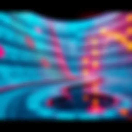 A digital representation of a financial ledger with empty spaces and dollar signs fading away.