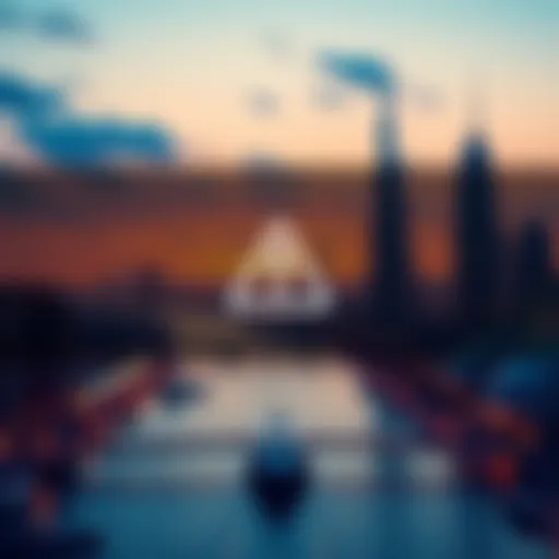 A visual representation of Dubai's financial regulator shutting down unlicensed crypto firms, with an image of a city skyline and a warning symbol.