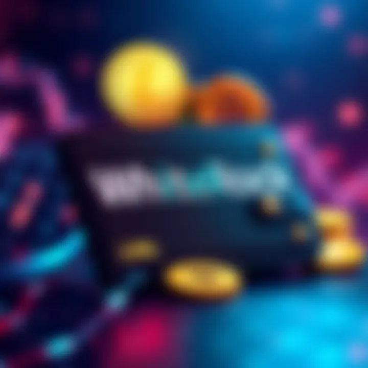 A graphic showing a digital wallet with crypto coins and referral links associated with WhiteRock's L1 White Net, promoting earning opportunities.