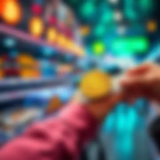 Person using a credit card to make purchases while earning Bitcoin rewards