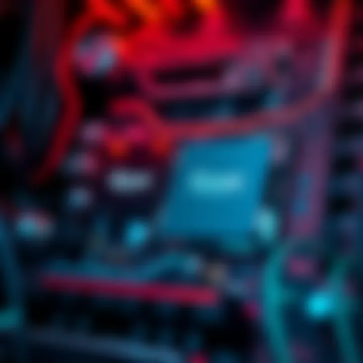 A close-up view of a computer motherboard showcasing two Epyc 7702 processors installed.