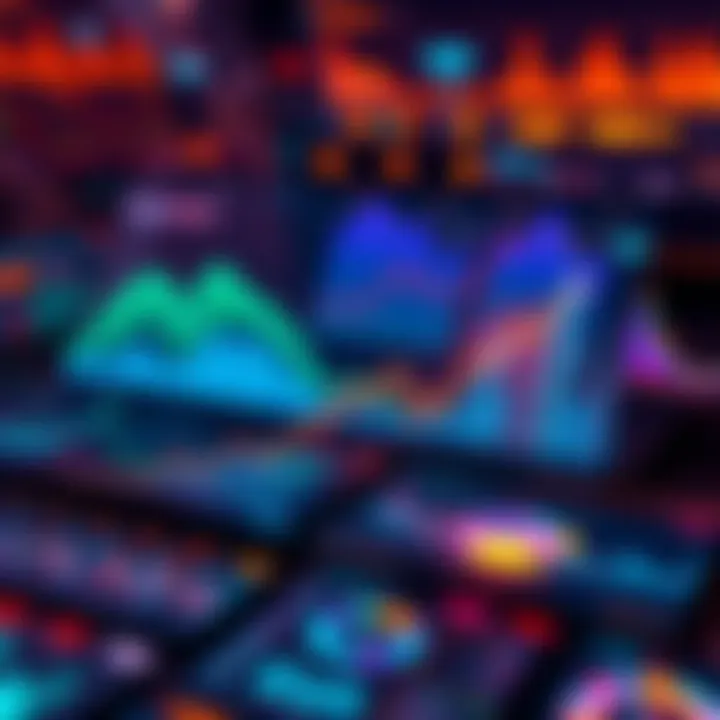 A digital representation of the Ergo project with charts and graphs showing progress and milestones in cryptocurrency over the past year.
