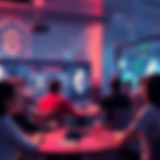 People engaging in a discussion about Ethereum news and price updates in a digital forum setting