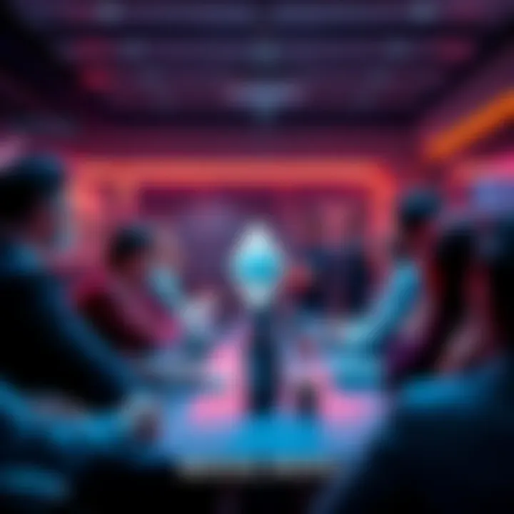 People engaged in a lively discussion about Ethereum topics, including price and community events.
