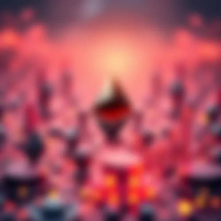 Visual representation of Ethereum's strong network and security with positive growth indicators and symbols of decentralization