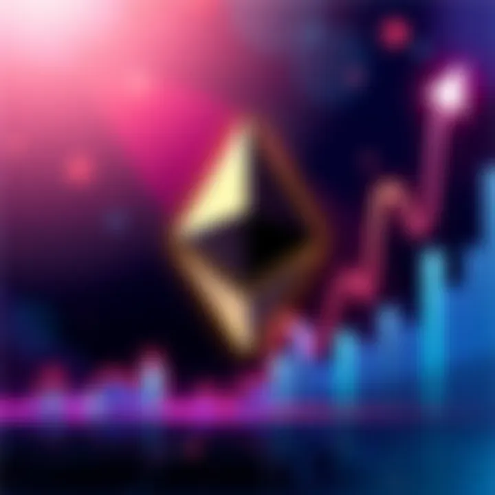 An illustration showing the Ethereum logo alongside a rising stock graph, symbolizing Ethereum's price surge above $3,000 after fund transfers by the Ethereum Foundation.