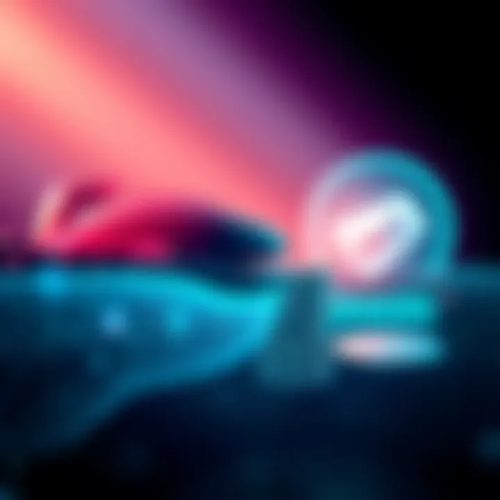 An image illustrating the transfer of Ethereum, showing a digital wallet symbol with moving coins towards the Kraken exchange logo.