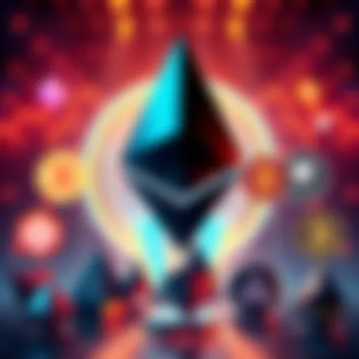 A visual comparison of Ethereum and its main rivals in the cryptocurrency market, showing their logos and key features