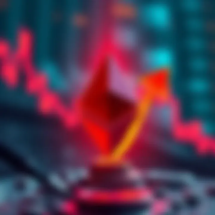 A graphic showing Ethereum's price trend with an upward arrow, symbolizing growth and recovery in the crypto market.