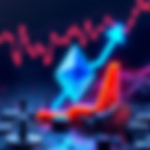 A graphic showing the Ethereum logo with an upward arrow indicating price increase above $4,500
