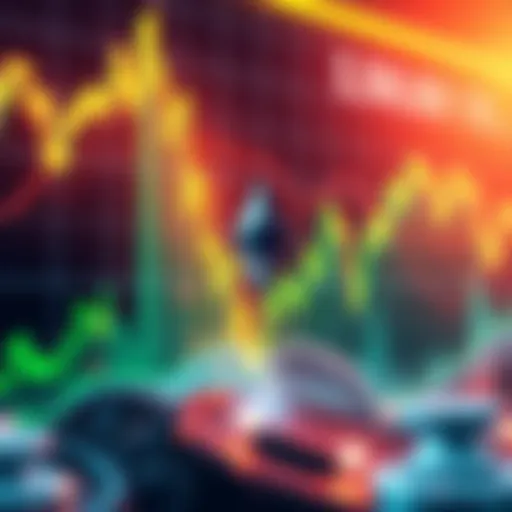 A graph showing Ethereum's price rising towards $5,800 with bullish indicators and volume increase.
