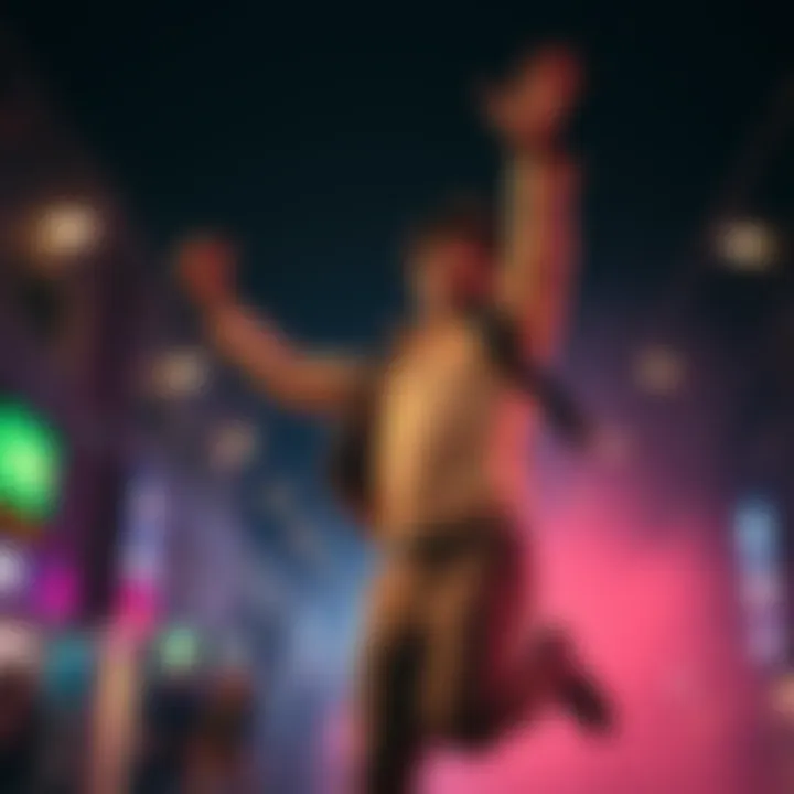 A happy person jumping with joy after receiving their XYO payment, with a bank notification on their phone in the background