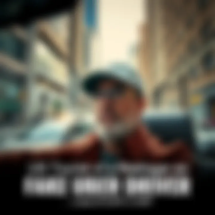 A US tourist appears disoriented after being drugged by a fake Uber driver, with a city street and a vehicle in the background.