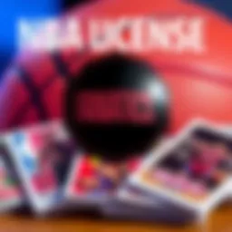 Fanatics logo displayed with NBA trading cards and a basketball background