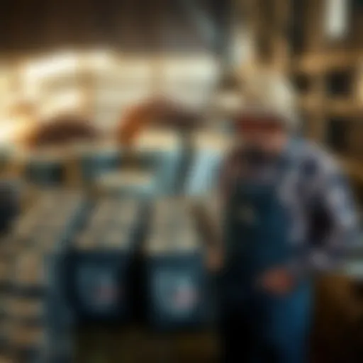A farmer stands beside a collection of drives he just sold, looking at the remaining older drives in his barn.