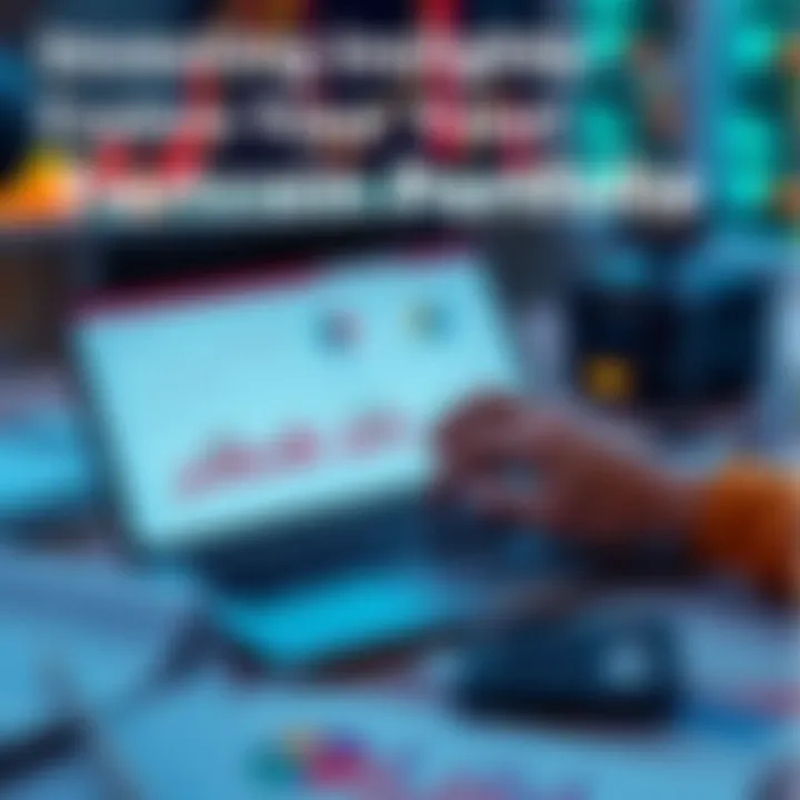 A person analyzing charts and graphs related to Fartcoin investments on a laptop, surrounded by financial documents and a calculator.