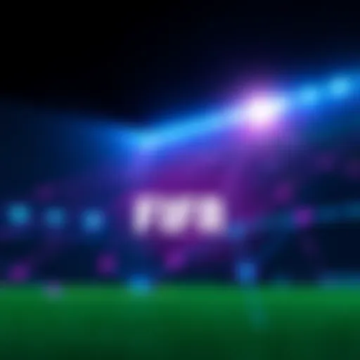 FIFA logo with blockchain network graphics illustrating the move from Algorand to Avalanche