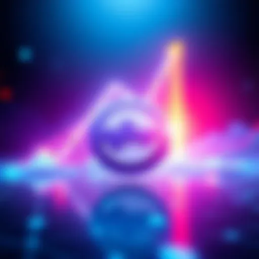 An illustration of the Floki cryptocurrency logo with a rising graph in the background, symbolizing potential growth and market interest.