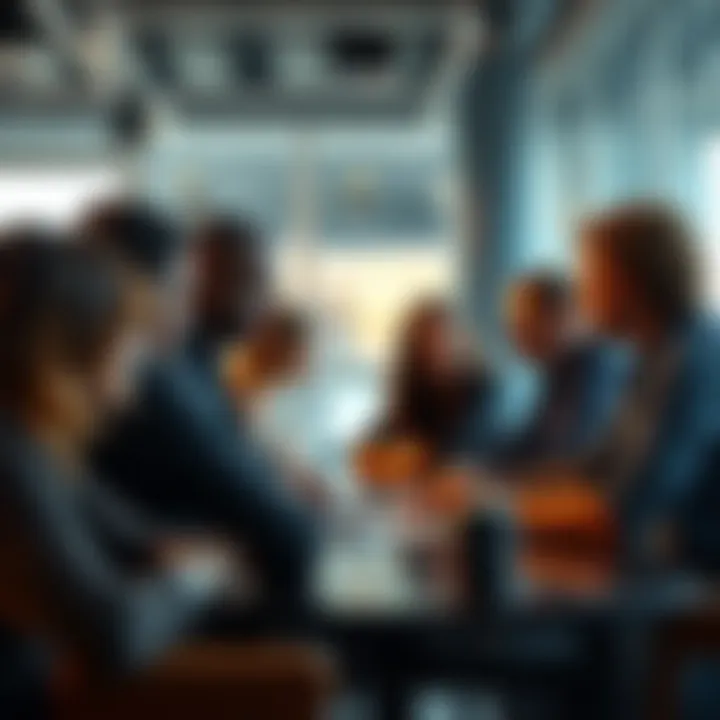A group of founders in a meeting, discussing strategies to engage their community and motivate members.