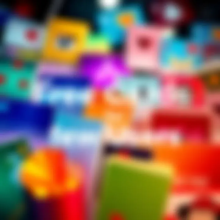 A colorful display of free cards available for new users and small galleries, featuring various designs and styles.