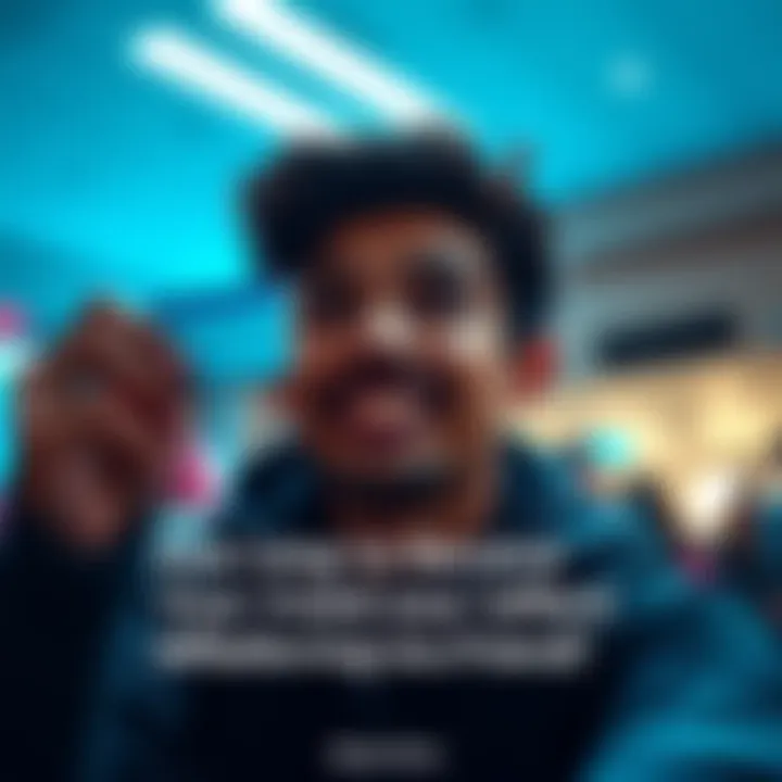 A person receiving a reward notification after referring a friend, with excitement visible on their face.