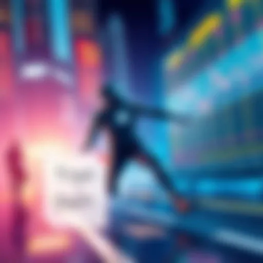 A graphic showing a trader being outpaced by a robot while attempting to execute a trade, highlighting the concept of front-running in decentralized finance.
