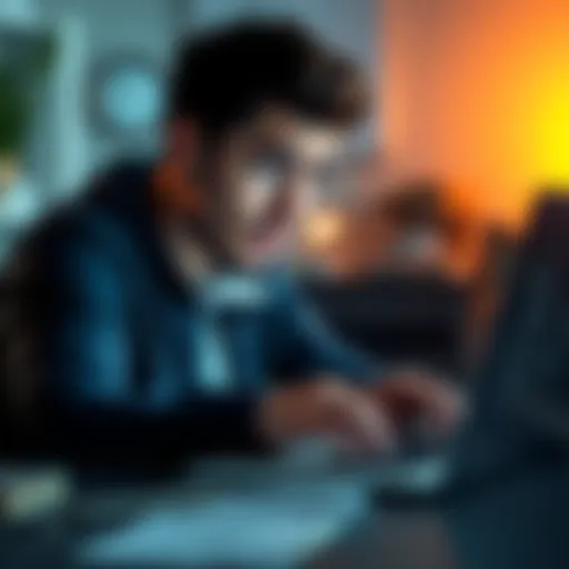 A person looking worried while viewing their Poloniex account on a laptop, with withdrawal blocked and a warning message on the screen.
