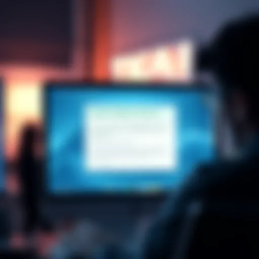 A computer screen displaying a notice about a frozen Kraken account with an anxious person in the background looking worried.