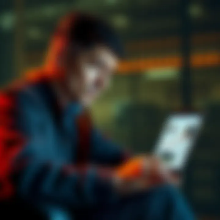 CRO holder looking disappointed while reading user forum posts on a laptop