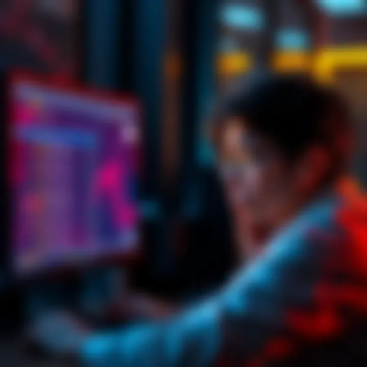 A worried person looking at a computer screen showing cryptocurrency transactions, feeling distressed about a lost ether transfer