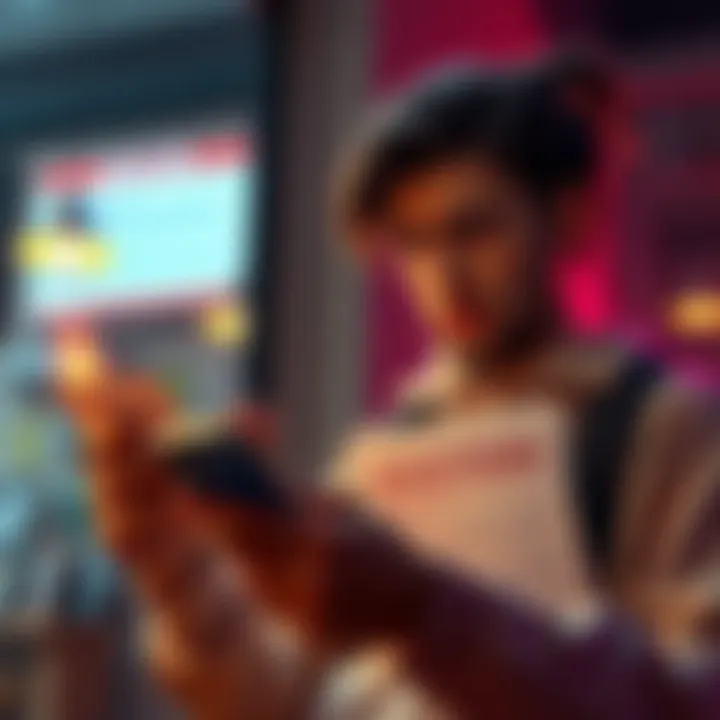 A worried customer looks at an eviction notice while holding a phone, indicating issues with accessing funds from REVOLUT