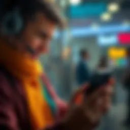 A frustrated person looking at their phone, expressing disappointment with customer support, symbolizing issues with banking service.