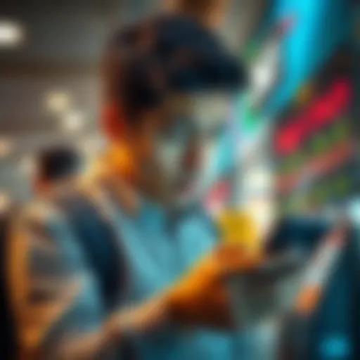 A person looking worried while checking POL prices on a phone, reflecting disappointment.