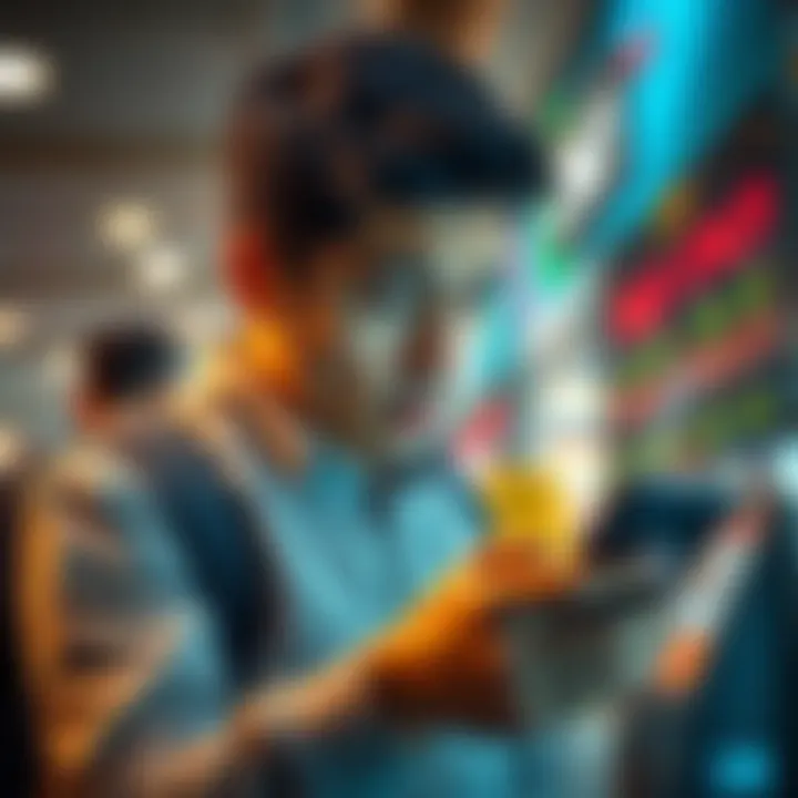 A person looking worried while checking POL prices on a phone, reflecting disappointment.