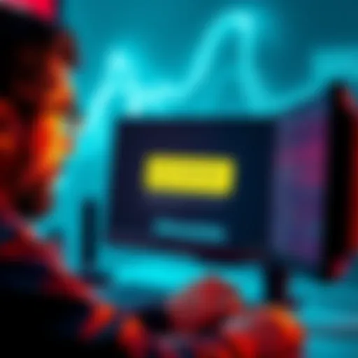 A person looking at a computer screen with a warning message about account access issues, showing expressions of frustration and concern.