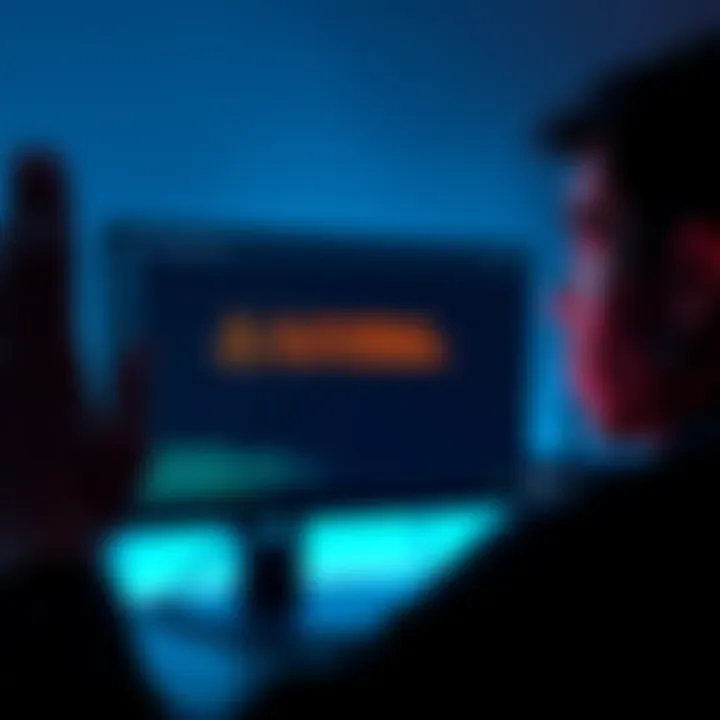A person looking frustrated at a computer screen showing a connection error message while trying to log into Deeper