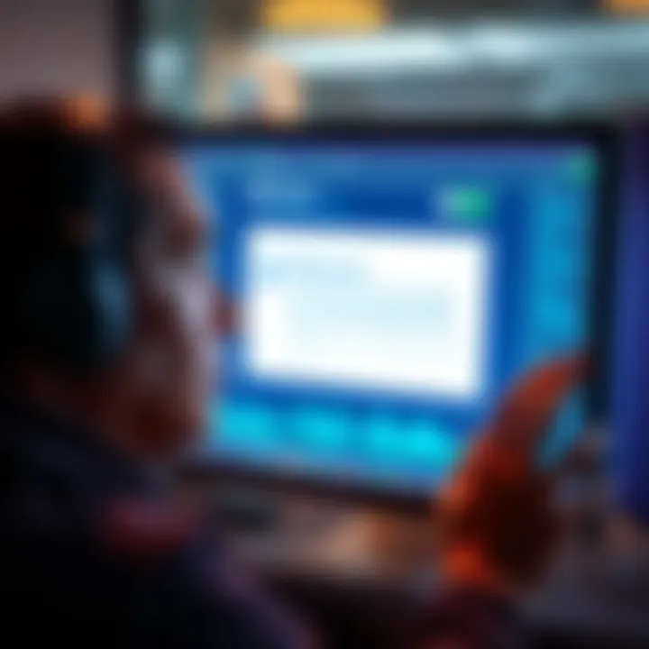 A person with a puzzled expression staring at a computer screen showing a restriction message.