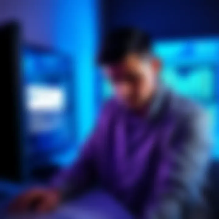 A person shows frustration while looking at a computer screen displaying a cryptocurrency withdrawal request error