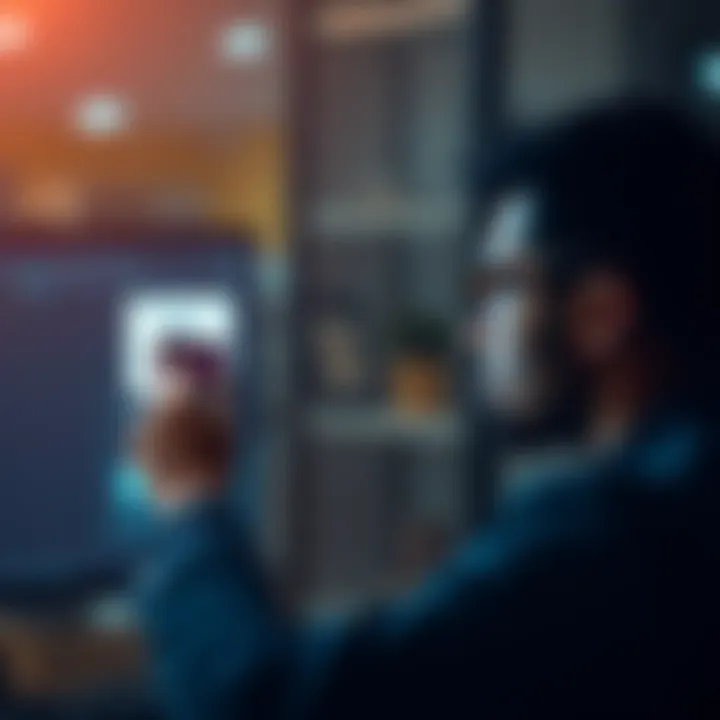 A frustrated person looking at a computer screen showing a payment error message while holding a credit card