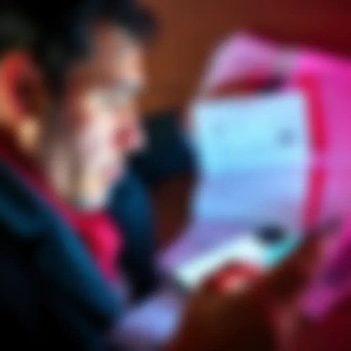 A person looking at their phone with a worried expression, indicating frustration with a verification code issue. They are surrounded by financial documents and a new smartphone.