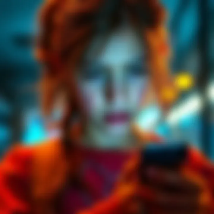 A 17-year-old girl looking frustrated while checking her phone, hoping for updates on Revolut's independent account launch for teens.