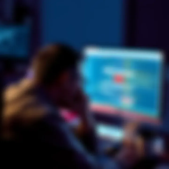 A frustrated person looking at a computer screen showing a locked account message from Bitstamp