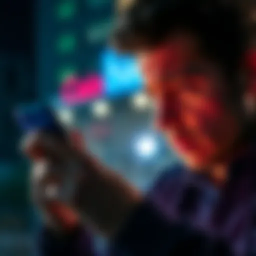 A person looking frustrated while using the Coinbase app on their smartphone, showing a message about location issues in Bosnia