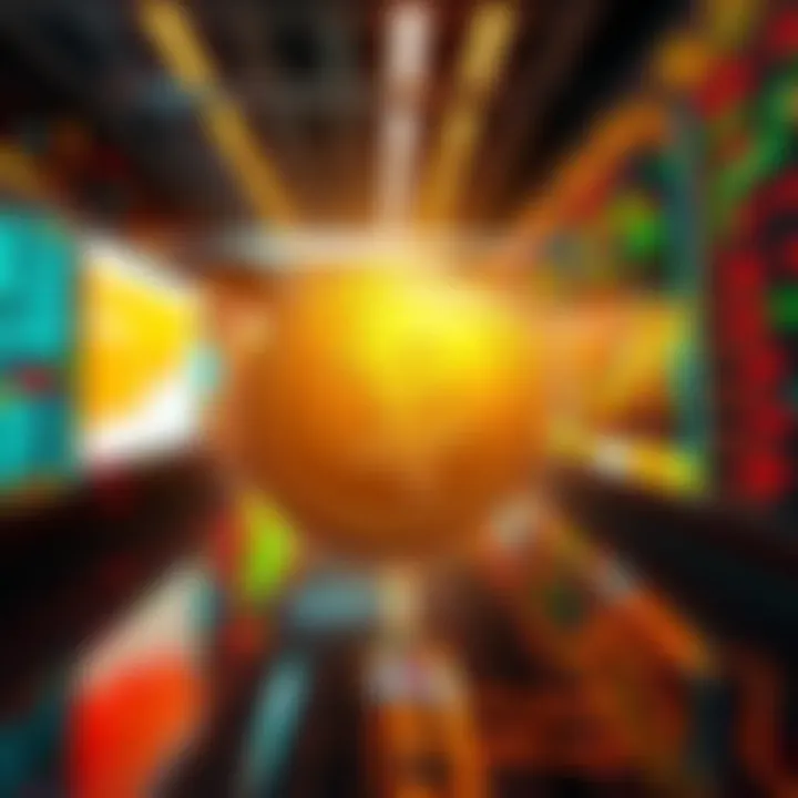 A digital representation of FUNToken being listed on multiple global exchanges, showcasing increased accessibility and liquidity for traders.