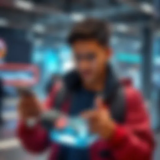 A person interacting with advanced technology in a modern setting, showcasing gadgets and innovations that could soon be common.