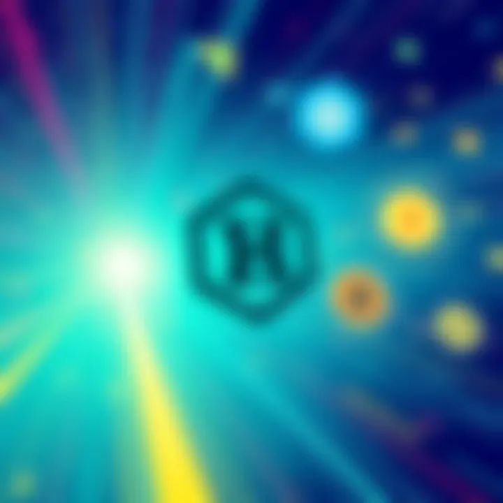 An illustration showing various blockchain networks competing for transaction speed, with a focus on Hedera's capabilities
