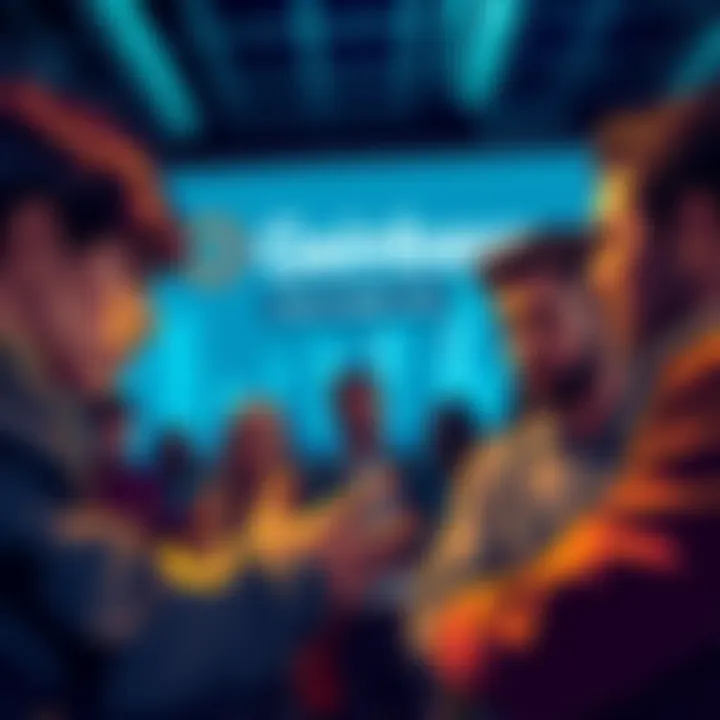 A group of people discussing their experiences with KYC verification on Gemini, showing frustration and concern, with a comparison to Coinbase in the background.