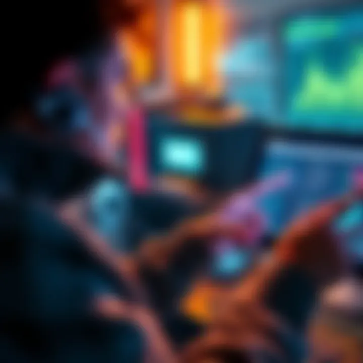 A visual representation showing a person interacting with a digital interface, highlighting a method to bypass restrictions in a tech setting.