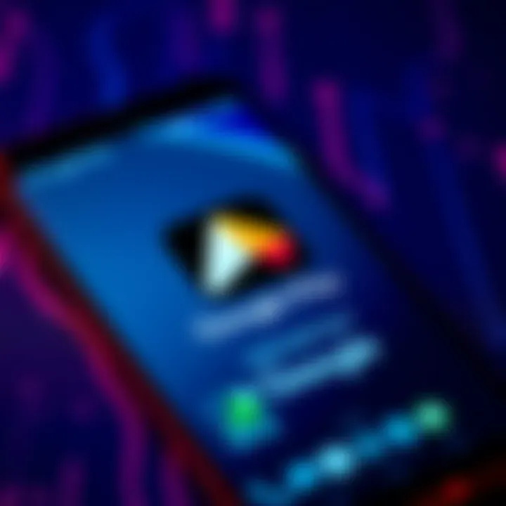 A graphic showing a smartphone with a warning symbol and the Google Play Store logo, indicating a ban on digital wallets without banking licenses.
